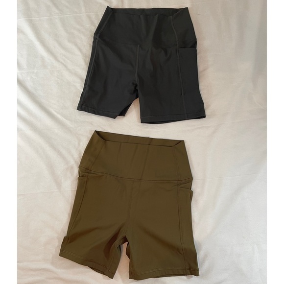 Bundles of Two  Women’s Athletic Shorts Gray and Green Size: S - Picture 1 of 6
